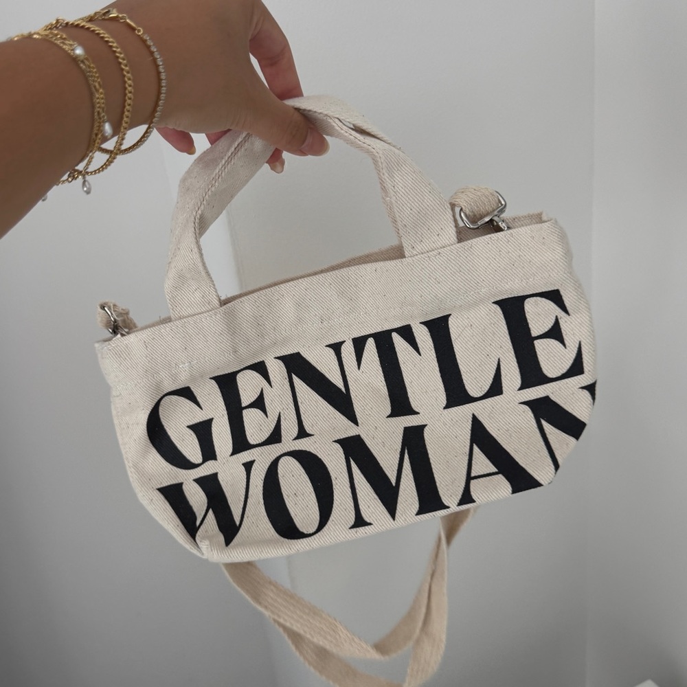 Gentle Woman Mini Canvas Tote Bag